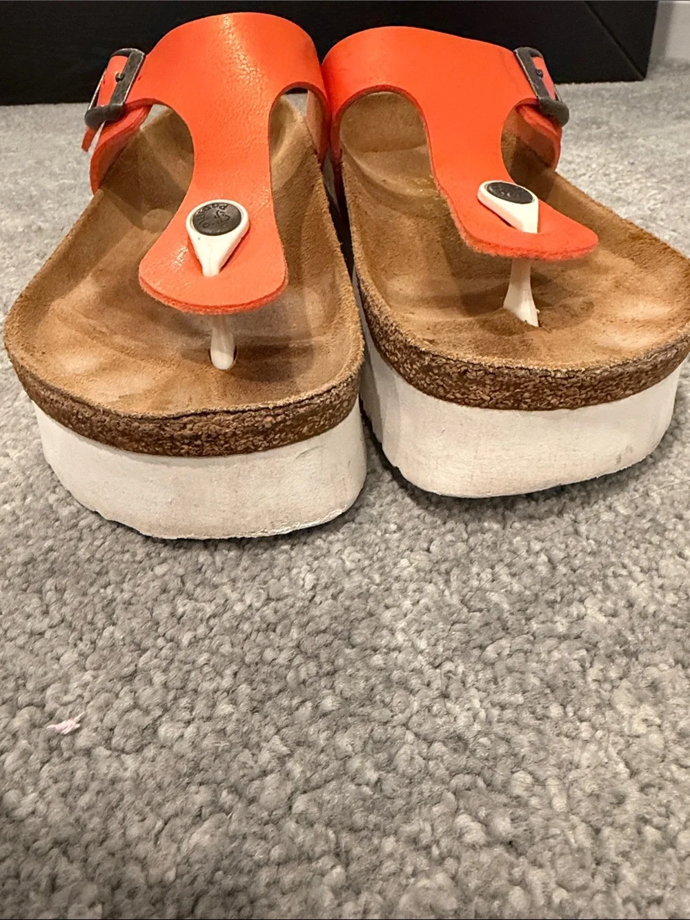 Papillio Orange Toe-Post Sandals with Buckle - Picture 5 of 5
